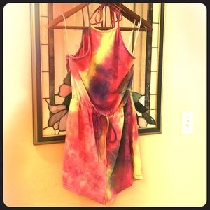 NWT Tie Back Tie Dye Halter Romper 🌻